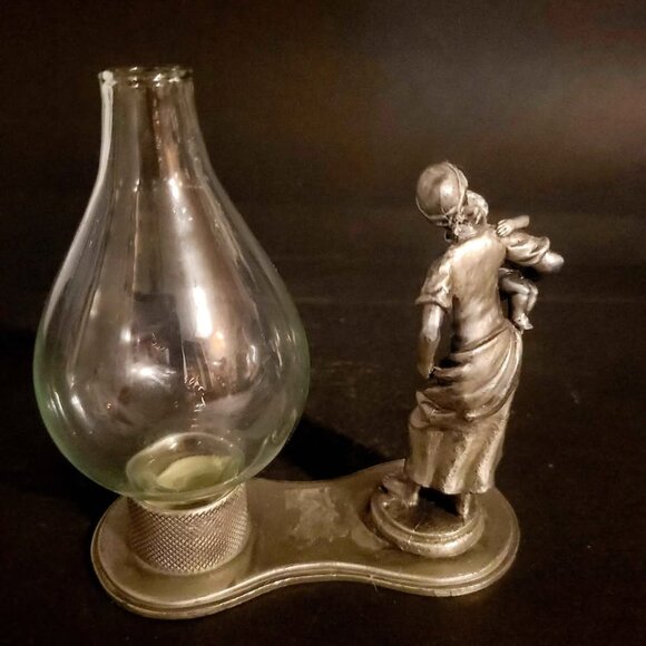 Vintage Fine Pewter Figurine Candle Holder - Picture 3 of 9